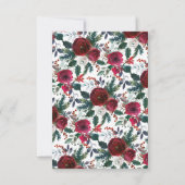 冬開花フローラベビーシャワーベビー本 招待状 (裏面)