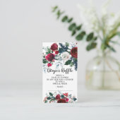 冬開花ベビーシャワーおむつラッフルチケット エンクロージャーカード (スタンド正面)