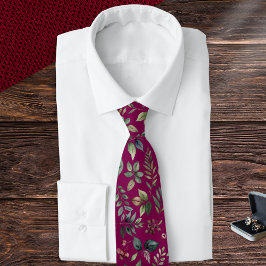 冬離れのと果実メンズブルゴーニュ植物学 ネクタイ