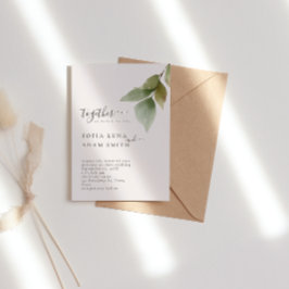 冬離れのフローラ水結婚色 招待状