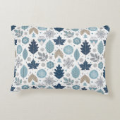 冬離れの雪の形 アクセントクッション (裏面)