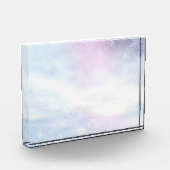 冬雪が多い日の背景- 3Dは描写します フォトブロック (左)