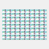 冬雪だるま ラッピングペーパーシート (正面2)