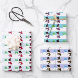 冬雪だるま ラッピングペーパーシート