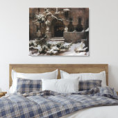 冬雪の修道院（Karl Lessing著） キャンバスプリント (インサイチュ (寝室))