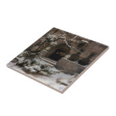 冬雪の修道院（Karl Lessing著） タイル (側面)