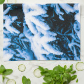 冬雪クリスマスツリー キッチンタオル (折り畳み)