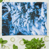 冬雪クリスマスツリー キッチンタオル (折り畳み)