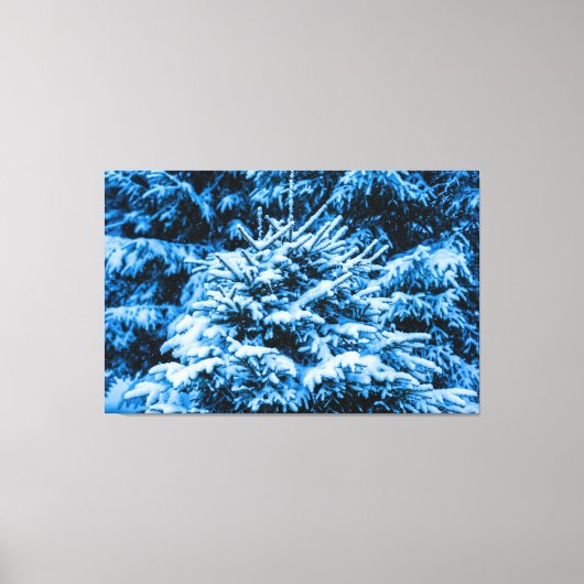 冬雪クリスマスツリー キャンバスプリント (正面)