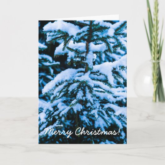冬雪クリスマスツリー シーズンカード (正面)