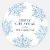 冬雪クリスマス ラウンドシール (正面)