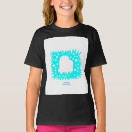 冬雪ハート女子ブラックベーシックTシャツ Tシャツ