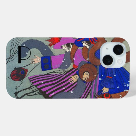 冬雪ファッションモノグラム Case-Mate iPhoneケース (裏面 (横))