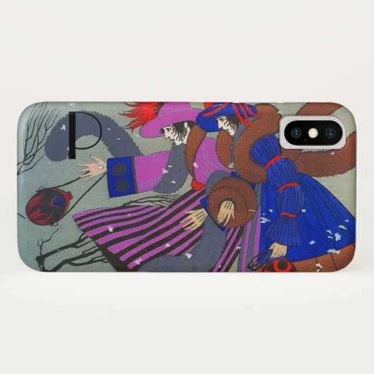 冬雪ファッションモノグラム Case-Mate iPhoneケース (裏面(横))