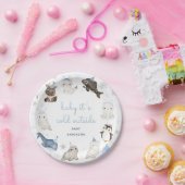 冬雪動物赤ちゃんシャワーパーティー ペーパープレート (パーティー)