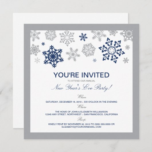 冬雪大晦日パーティの招待状(海軍) 招待状 (正面/裏面)