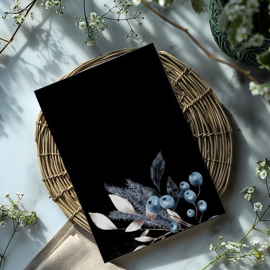 冬霜の降りたフローラ結婚式招待状 招待状