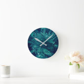 冬霜の雪片 ラウンド壁時計 (ホーム)