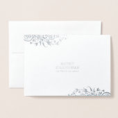 冬霜メリークリスマスフォト 箔カード (封筒付き正面)