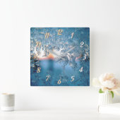 冬霜 スクエア壁時計 (ホーム)