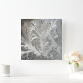 冬霜 スクエア壁時計 (ホーム)