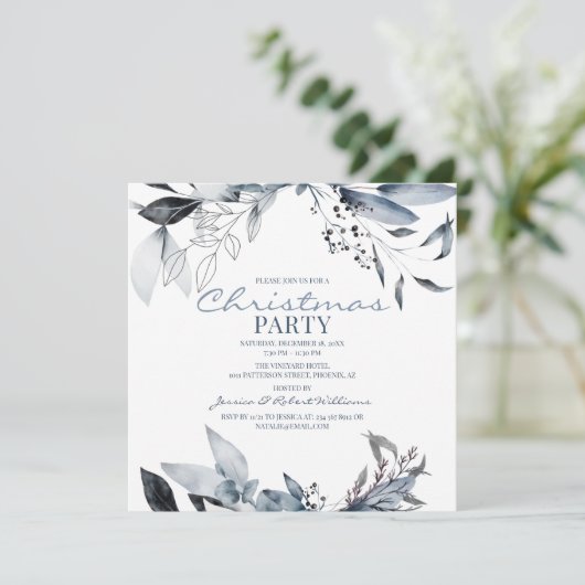 冬青の水色 |クリスマスホリデーパーティー 招待状 (スタンド正面)