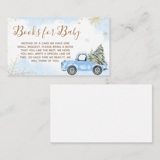冬青トラック赤ちゃんシャワーベビー エンクロージャーカード (正面/裏面)