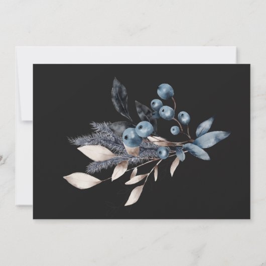 冬青フローラモノグラム文房具ノートカード ノートカード (裏面)