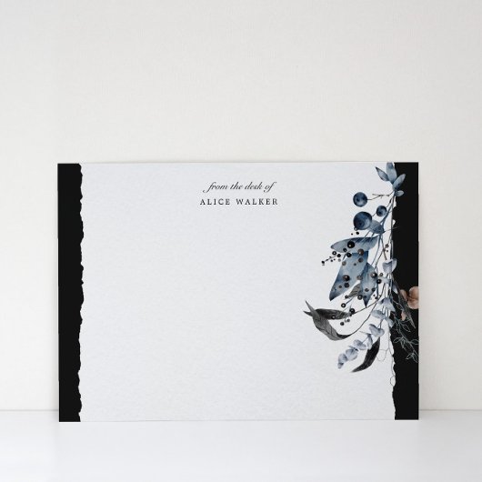 冬青フローラモノグラム文房具ノートカード ノートカード