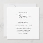 冬青リース水彩洗礼 招待状 (裏面)