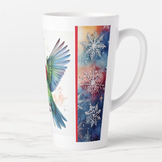 冬飛んでいる帽子とスカーフラテマグ カフェラテマグ (右)