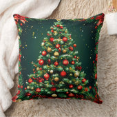冬飾のクリスマスツリー クッション (ブランケット)