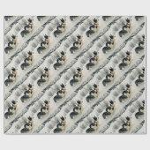 冬飾地のコルギーへの贈り物 ラッピングペーパー (フラット)