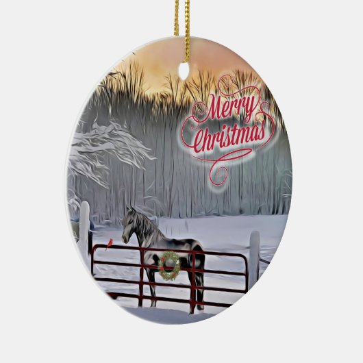 冬馬のクリスマス セラミックオーナメント (右)