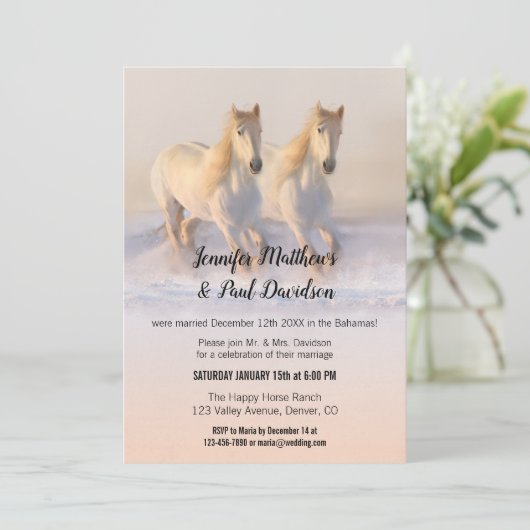 冬馬ウェディングレセプションオンリー招待状 招待状 (スタンド正面)