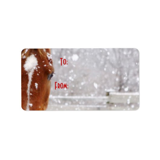 冬馬クリスマスギフトラベル ラベル (正面)