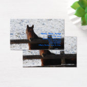 冬馬ベイ馬オーバールックフェンス雪 (デスク)