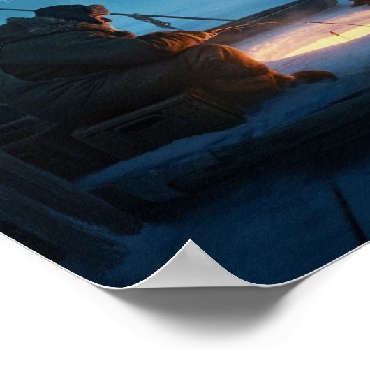 冬魚釣り ポスター (角)