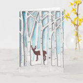 冬鹿の文房具 カード (黄色い花)