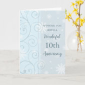 冬10周年結婚記念カード カード (黄色い花)