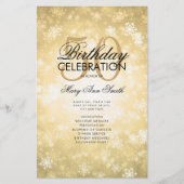 冬50誕生日プログラム金ゴールドワンダーランドメニュー チラシ (正面)