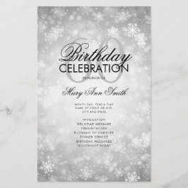 冬60誕生日プログラムシルバーワンダーランドメニュー チラシ