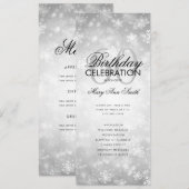 冬60誕生日プログラムシルバーワンダーランドメニュー 招待状 (正面/裏面)