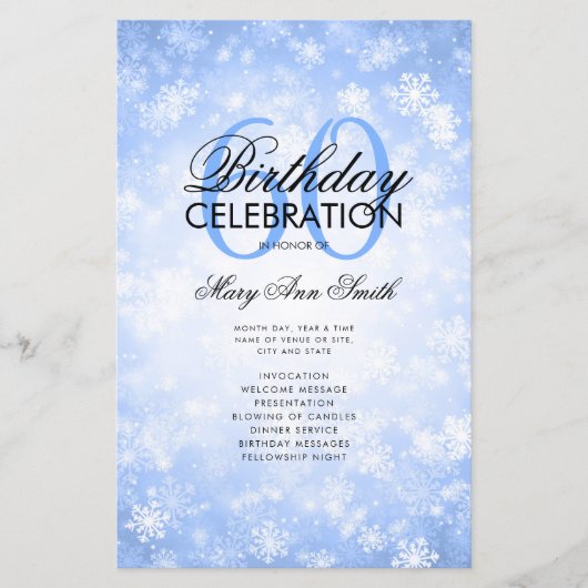 冬60誕生日プログラム海軍ワンダーランドメニュー (正面)