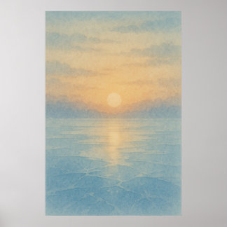 冬6、光凍ってい、季節プリント ポスター