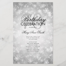 冬70誕生日プログラムシルバーワンダーランドメニュー チラシ