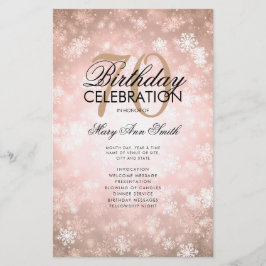 冬70誕生日プログラムバラ金ゴールドワンダーランド チラシ