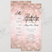 冬70誕生日プログラムバラ金ゴールドワンダーランド 招待状 (正面/裏面)