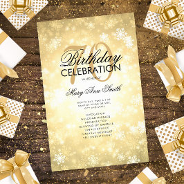 冬70誕生日プログラム金ゴールドワンダーランドメニュー チラシ