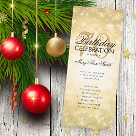 冬70誕生日プログラム金ゴールドワンダーランドメニュー 招待状